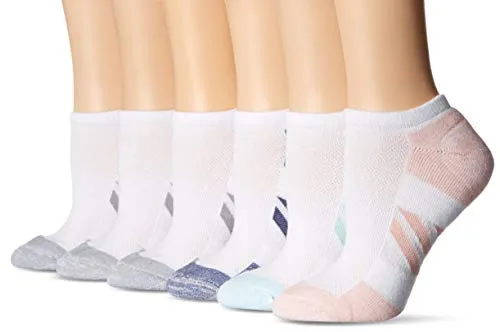 Amazon Essentials Performance Cotton No-Show Socks, 6-Pack