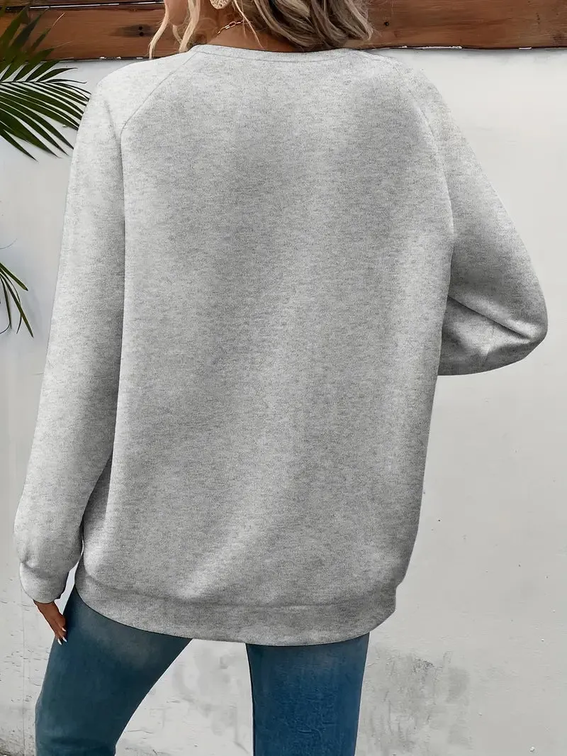 Amber - Heart Print Sweatshirt
