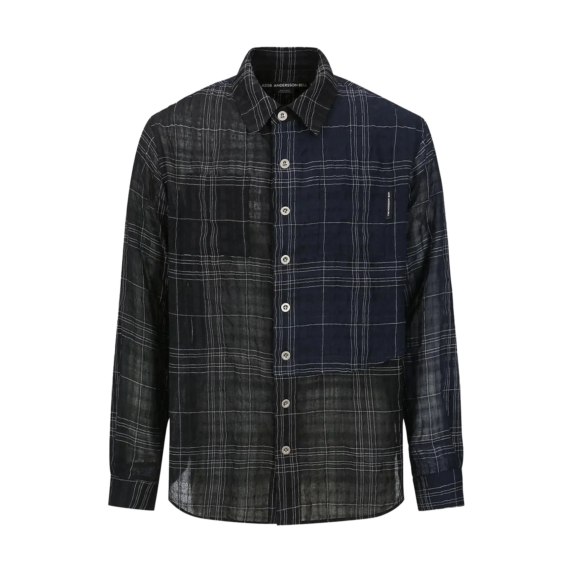 Andersson Bell Check Layered Shirts Black ATB1275M