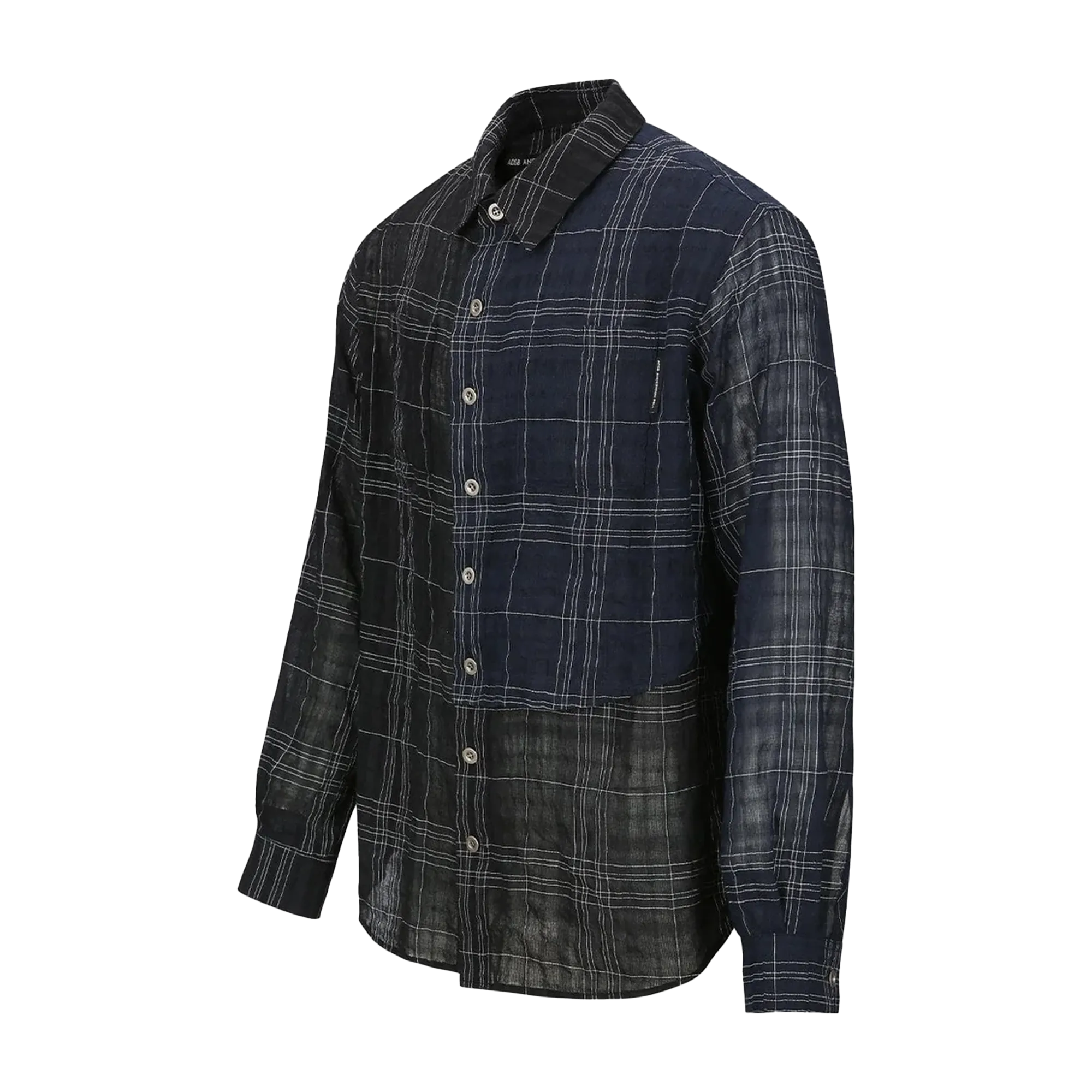 Andersson Bell Check Layered Shirts Black ATB1275M