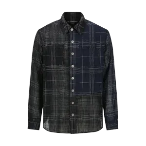Andersson Bell Check Layered Shirts Black ATB1275M