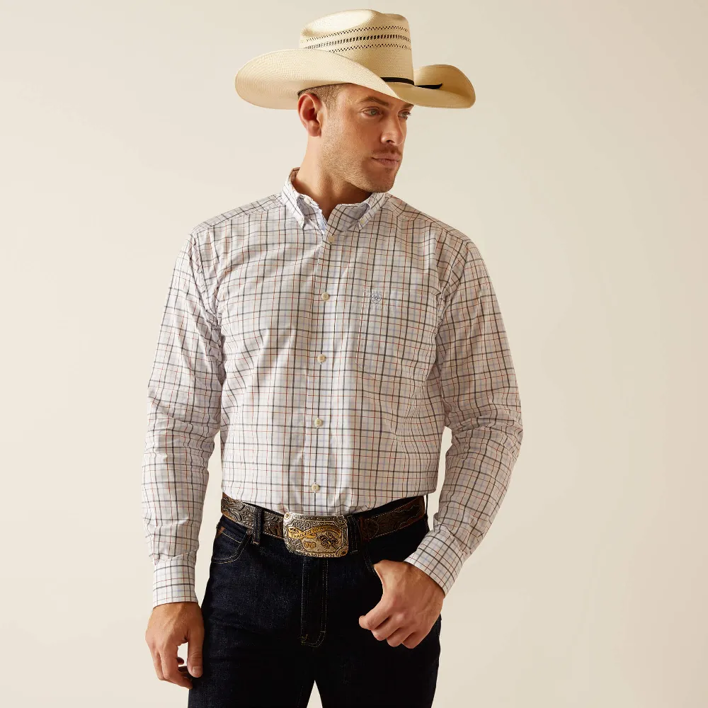 Ariat® Men's Pro Series "Dan" Classic Fit Western Shirt - White