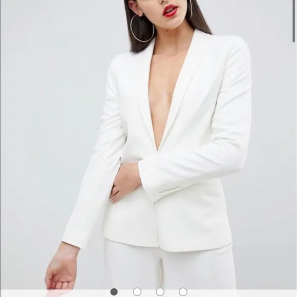 ASOS DESIGN Tall tailored forever blazer in White