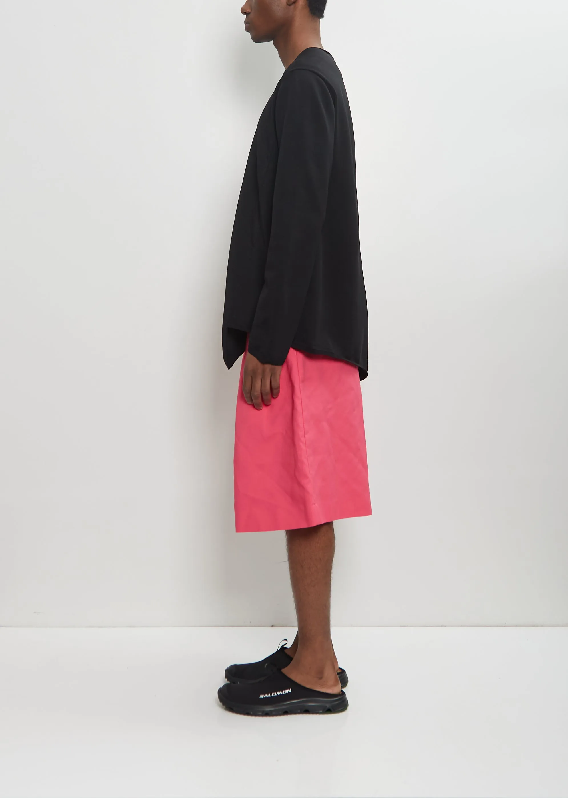 Asymmetric Layered Sweater — Black