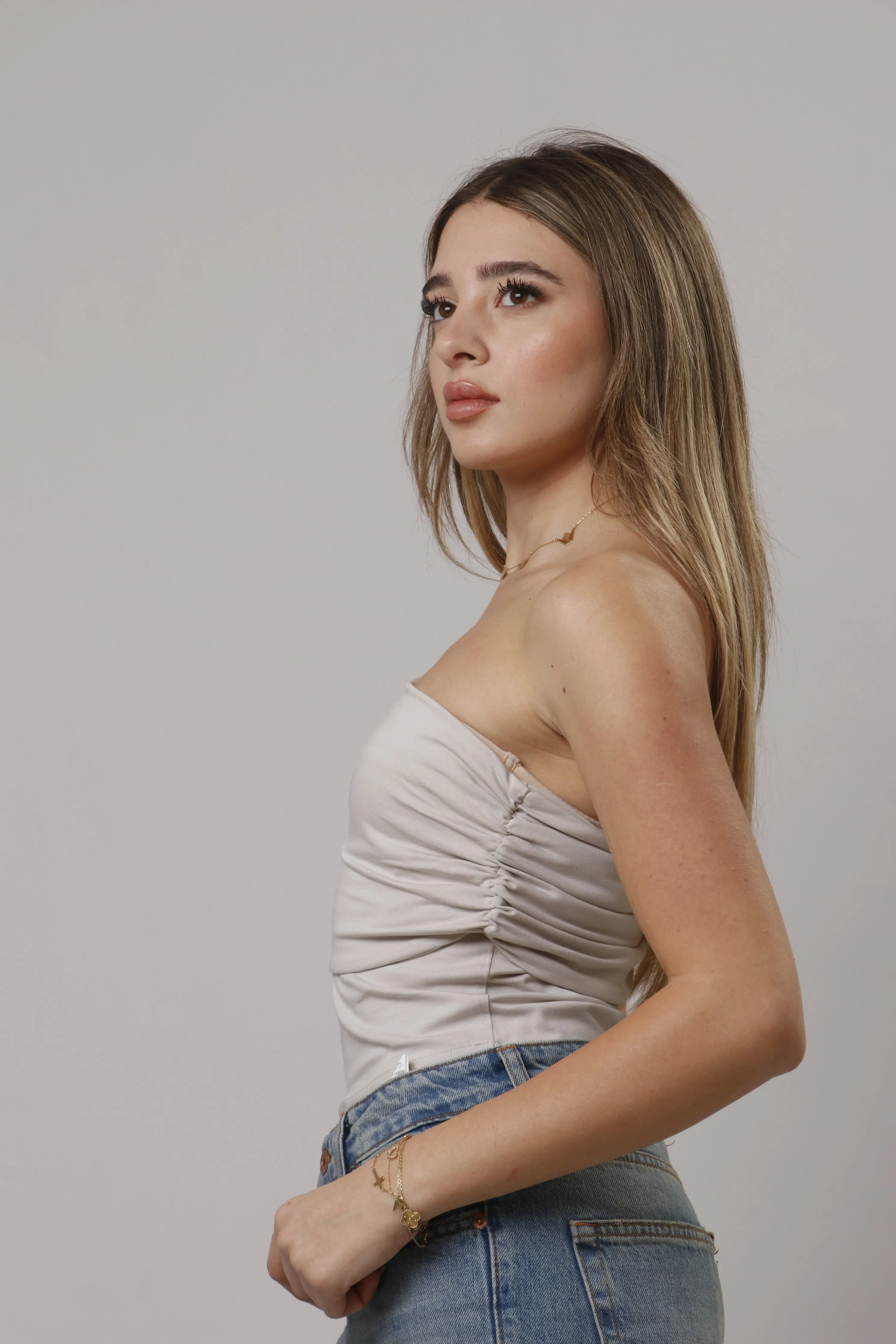 Asymmetric off shoulder top