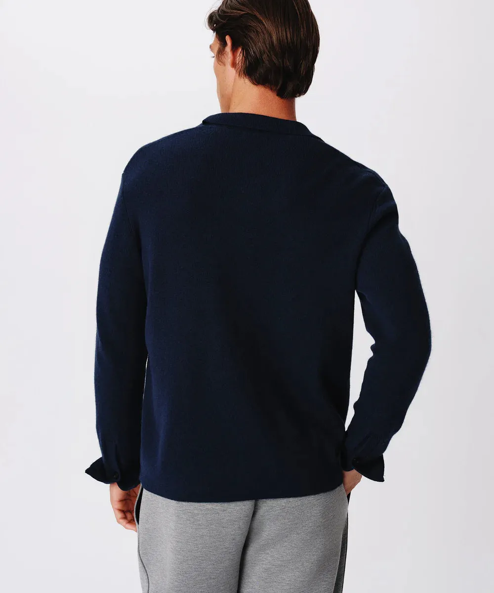 ATM Merino Wool Cotton Cashmere Blend Cardigan Jacket