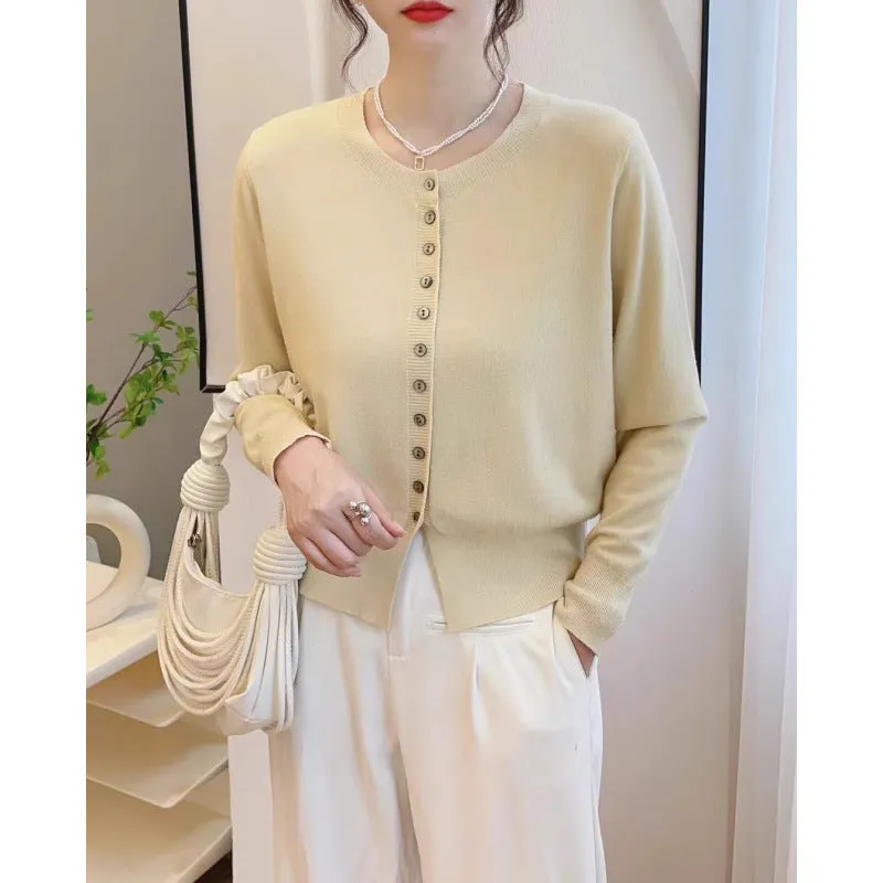 Autumn Classic Style Knitted Sweater Small Cardigan Women