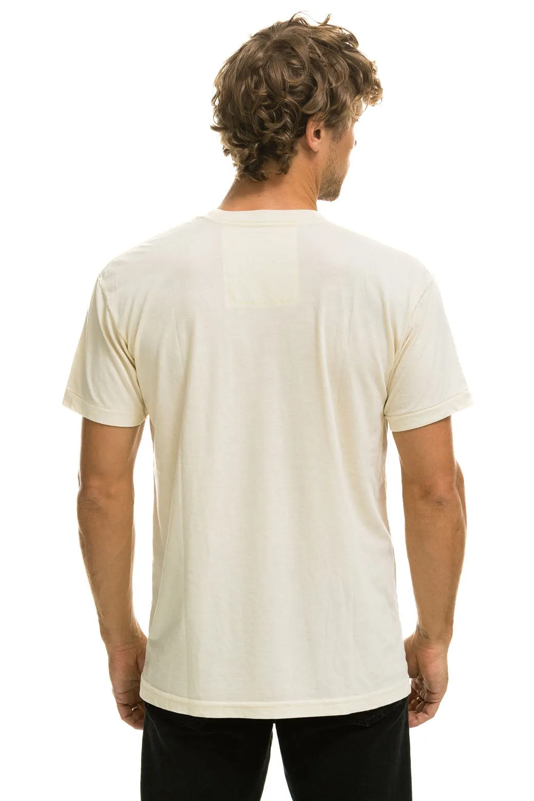 AVIATOR NATION ASPEN CREW TEE SHIRT - VINTAGE WHITE