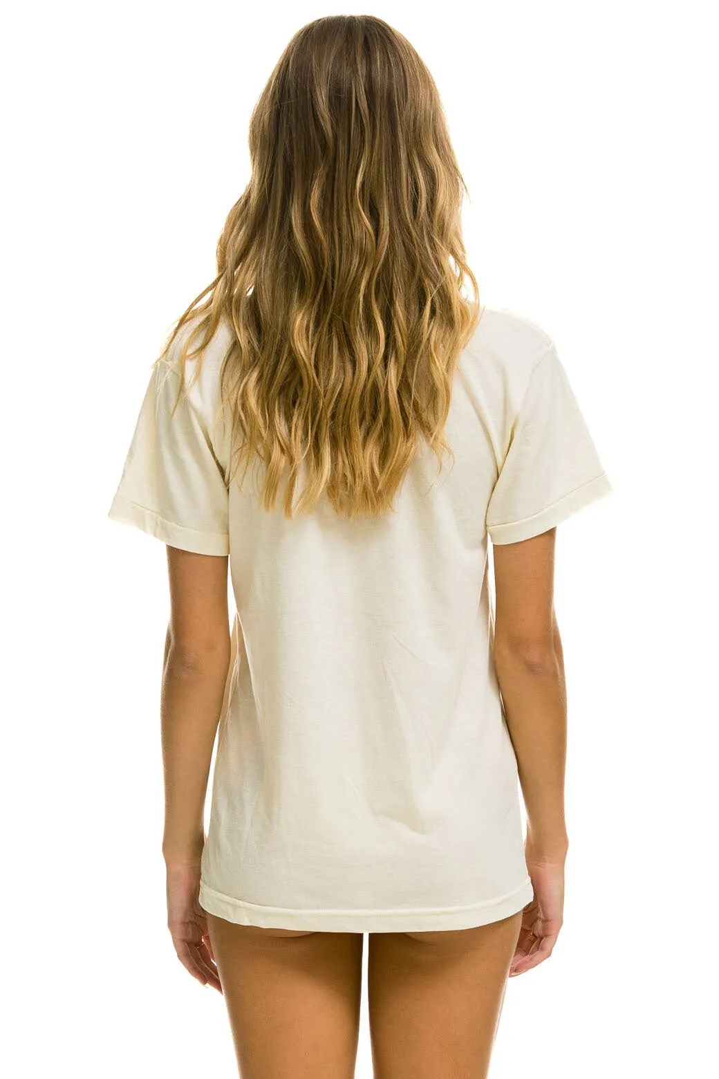 AVIATOR NATION ASPEN CREW TEE SHIRT - VINTAGE WHITE