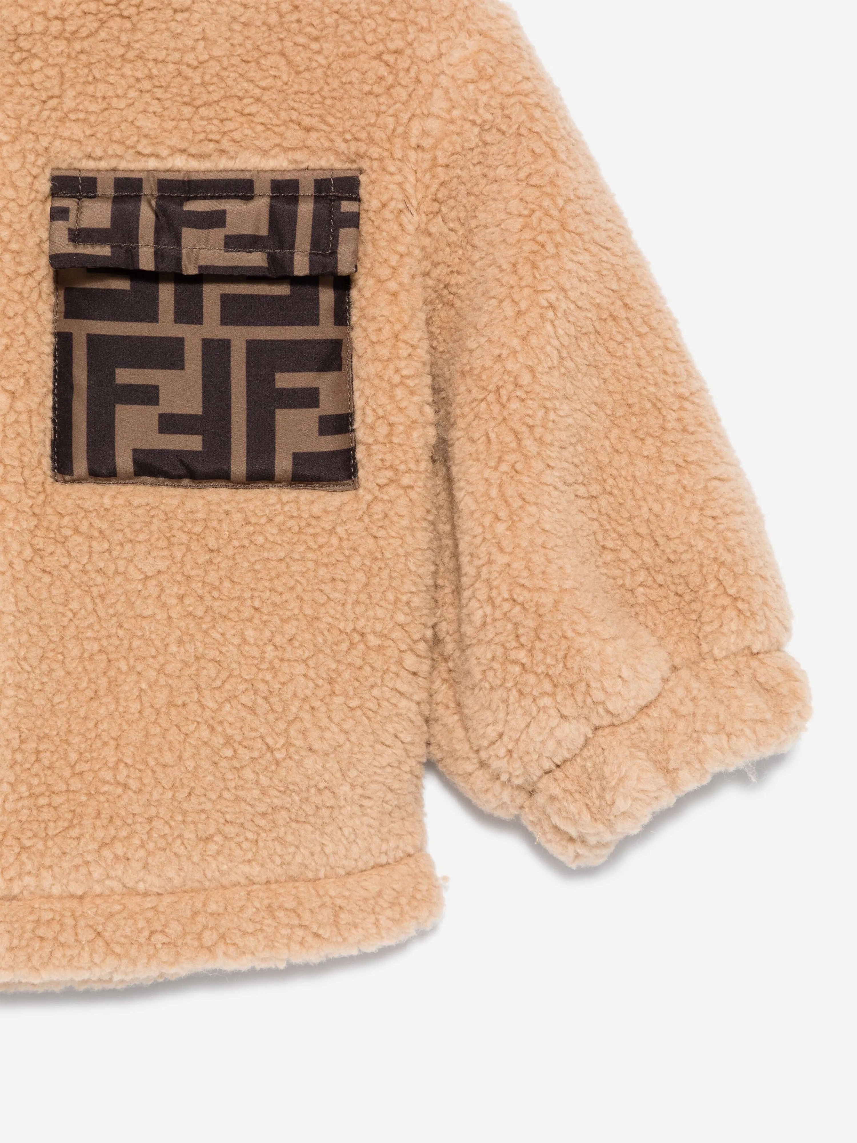 Baby Teddy Fleece Jacket in Beige