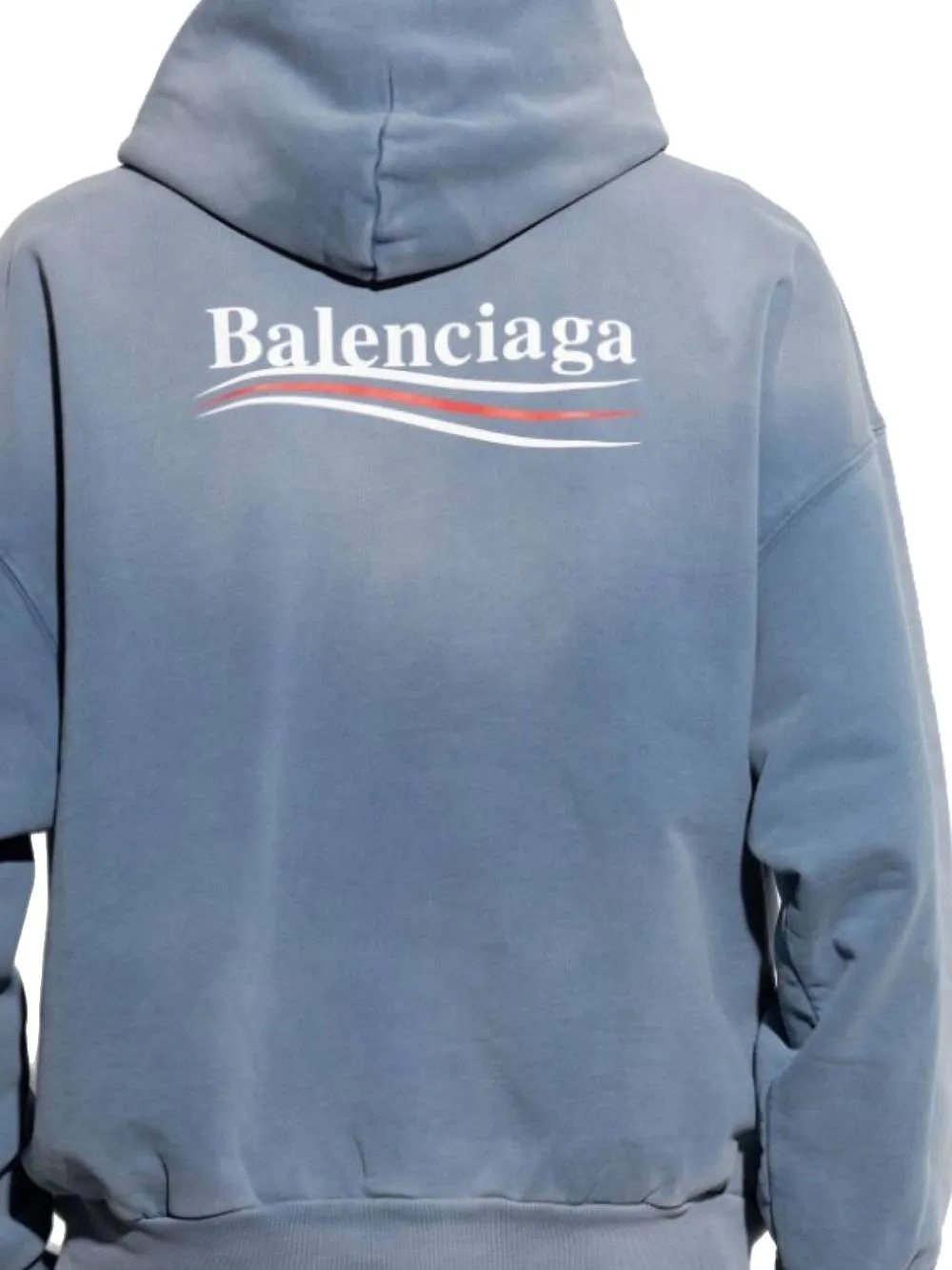 Balenciaga Faded Blue Classic Hoodie tröja