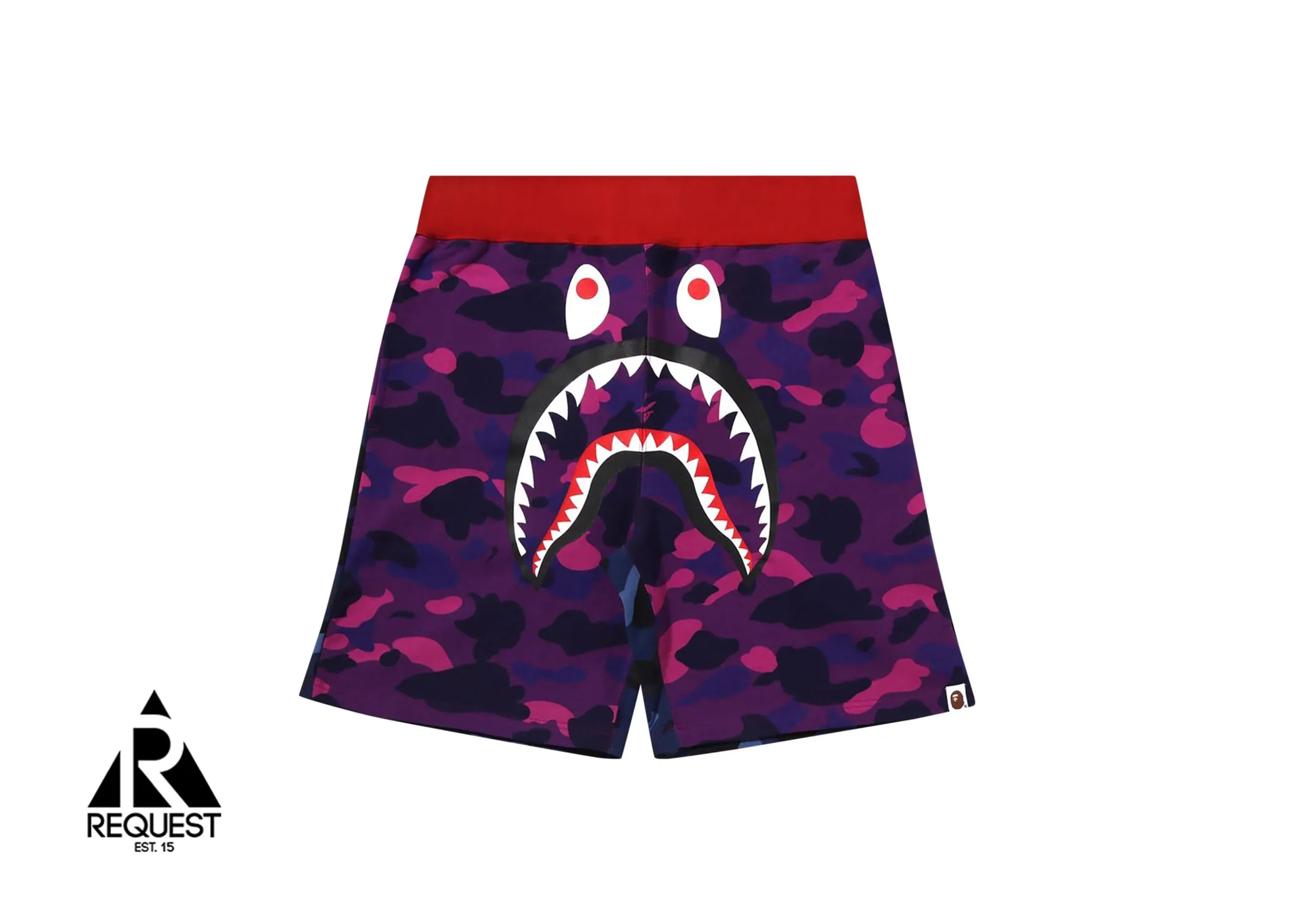 BAPE Crazy Camo Shark Shorts "Purple"