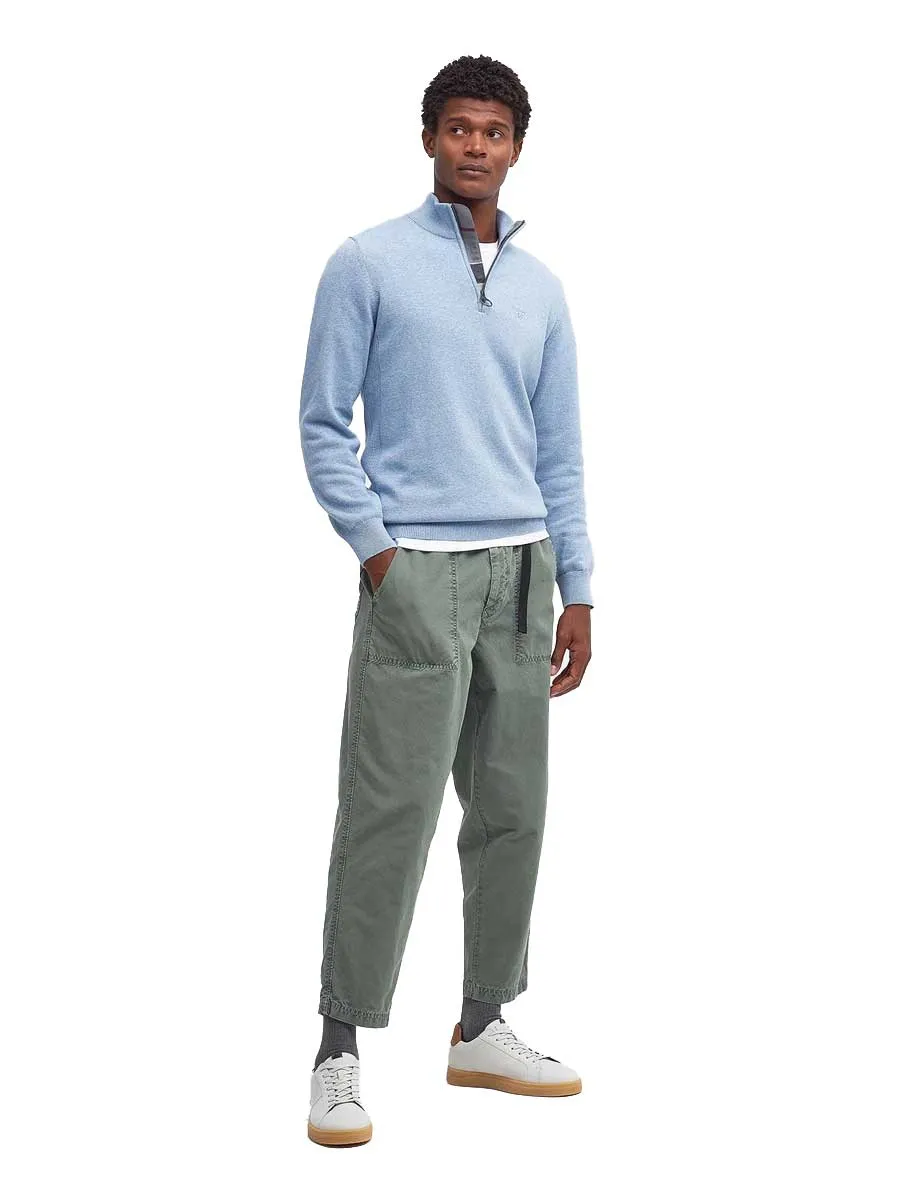 BARBOUR Cotton Half Zip - Men's - Dark Chambray