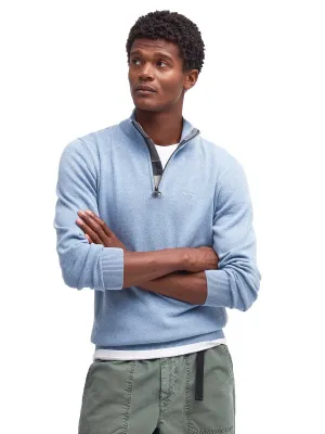 BARBOUR Cotton Half Zip - Men's - Dark Chambray