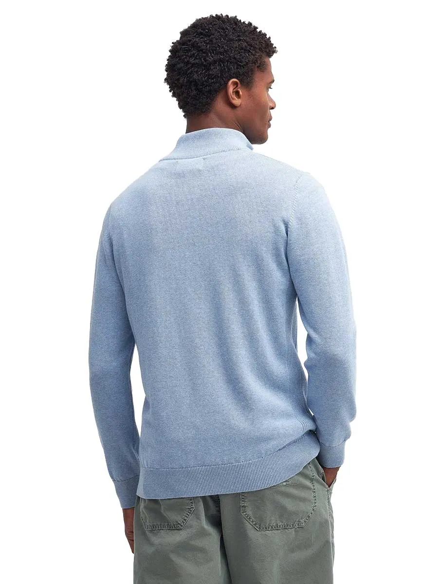 BARBOUR Cotton Half Zip - Men's - Dark Chambray