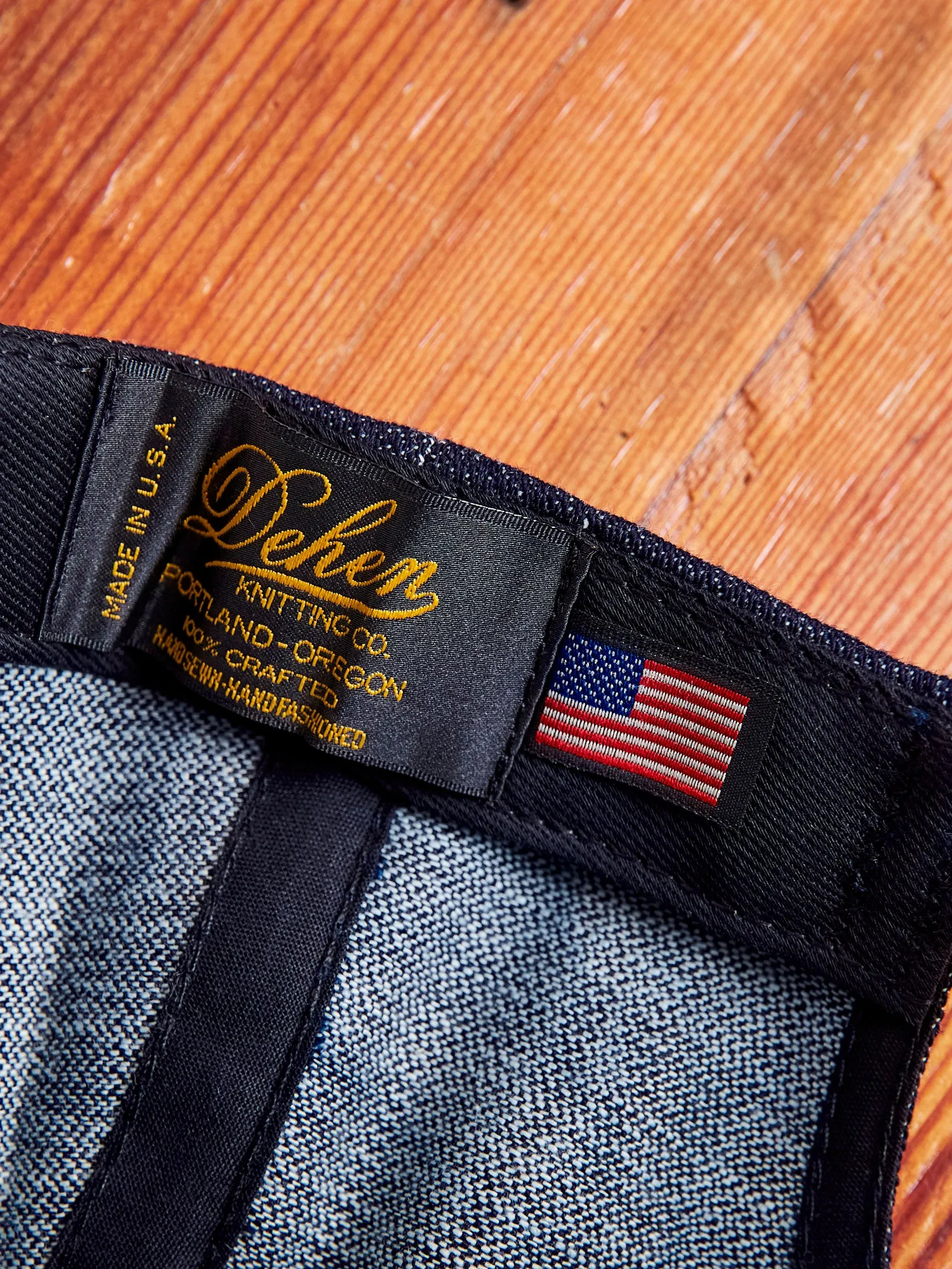 Baseball Hat in Indigo Denim Fawn Corduroy