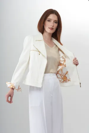 BCJ7687A Solid Faux Vegan Leather Moto Jacket