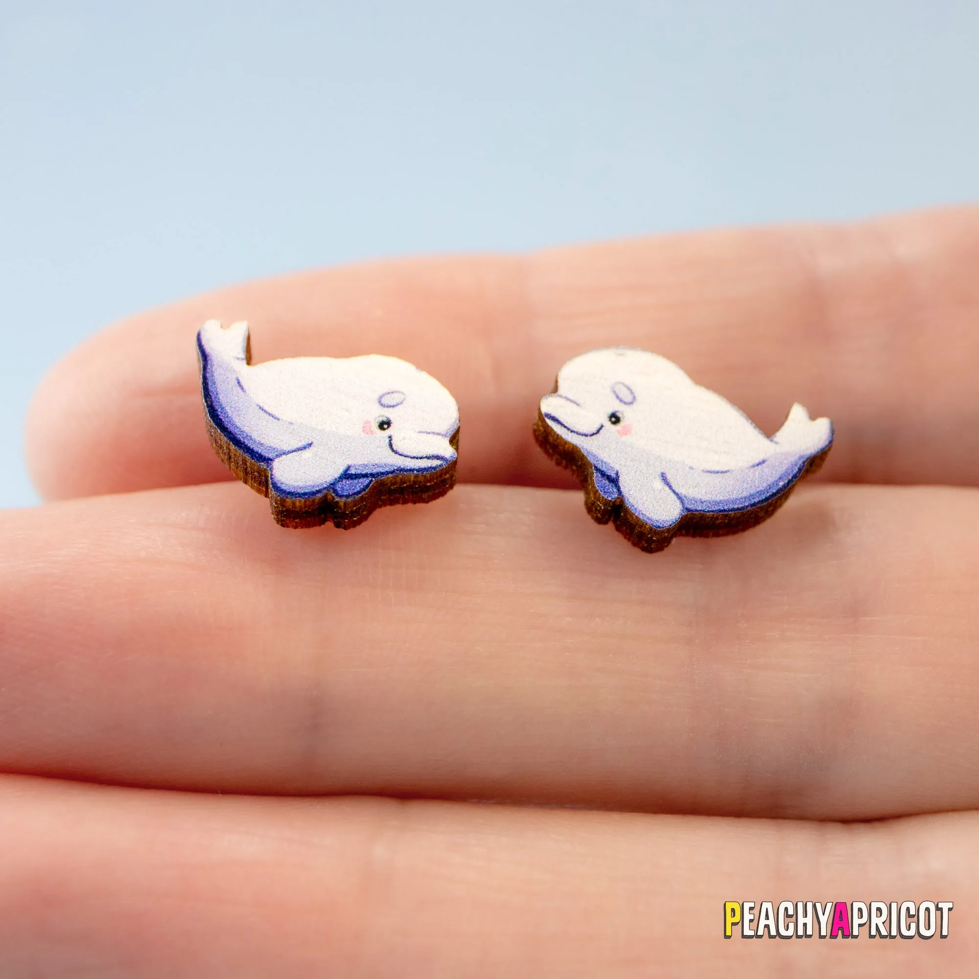 Beluga Stud Earrings