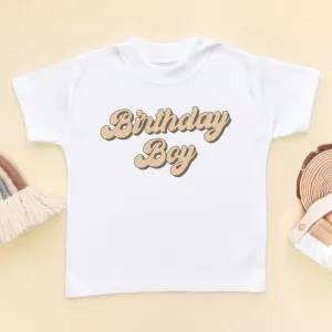 Birthday Boy (Camel) Retro Style Toddler & Kids T Shirt