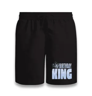 Birthday King Logo With a Crown Black Shorts