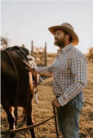 Black Colt Shirt Mens Apsley Half Button