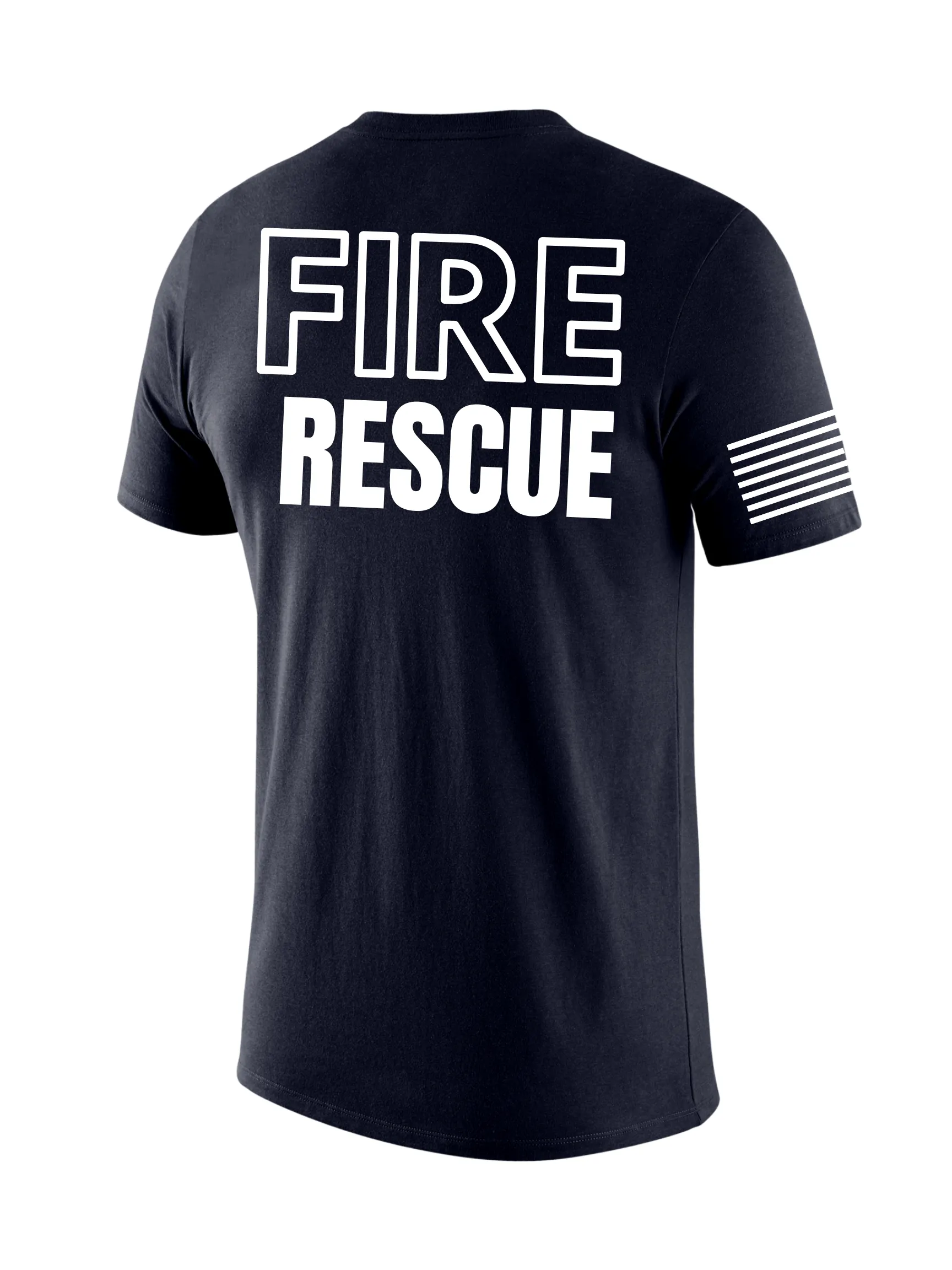 Black Fire Rescue Men's Shirt - Short Sleeve (White)