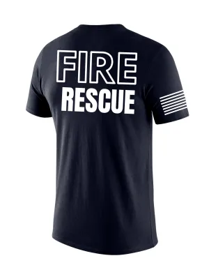 Black Fire Rescue Men's Shirt - Short Sleeve (White)