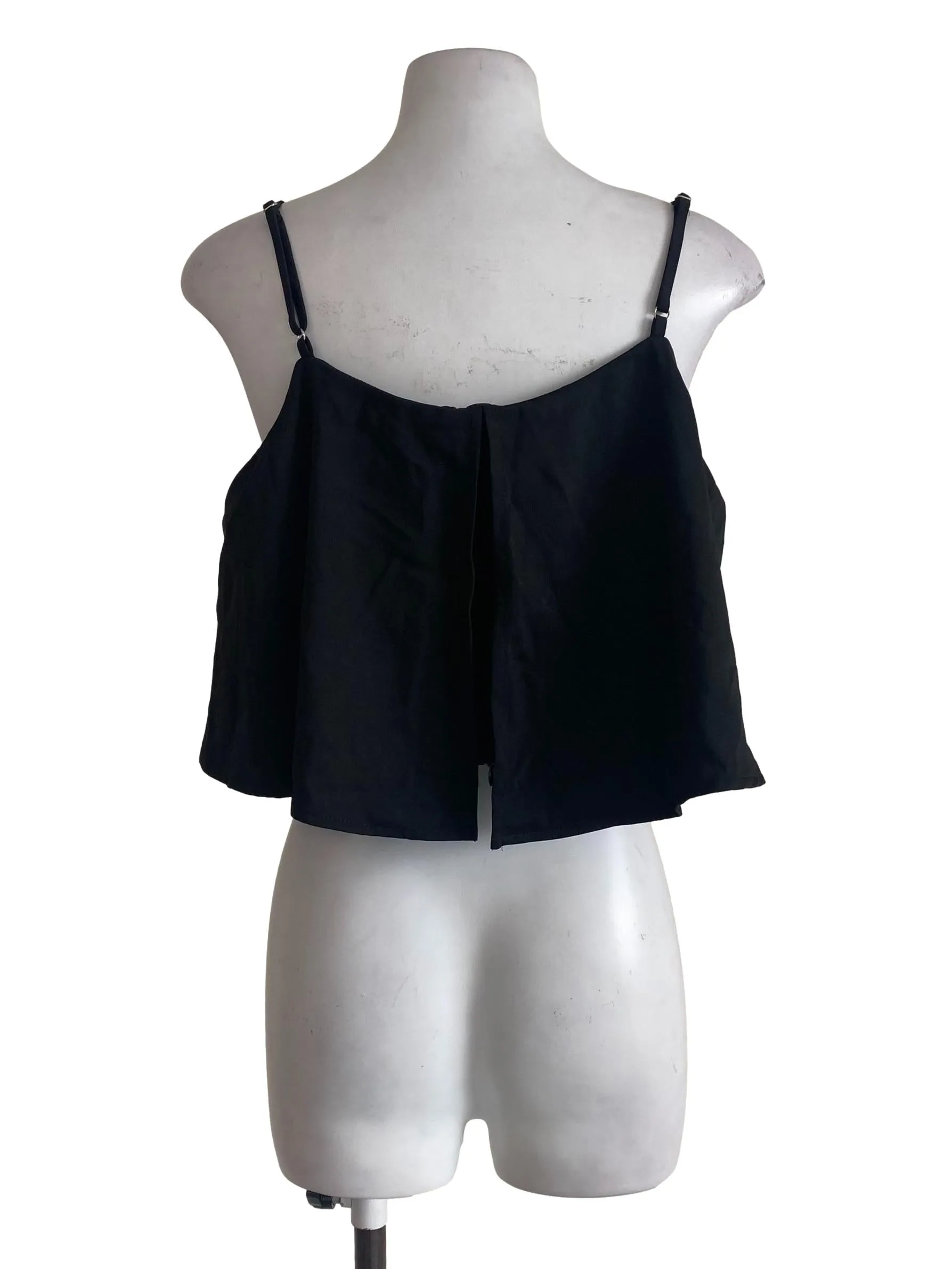 Black Layered Crop Top