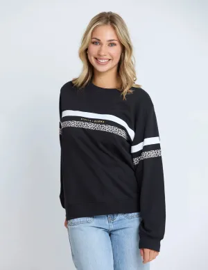 BLACK LEOPARD CLASSIC SWEATER