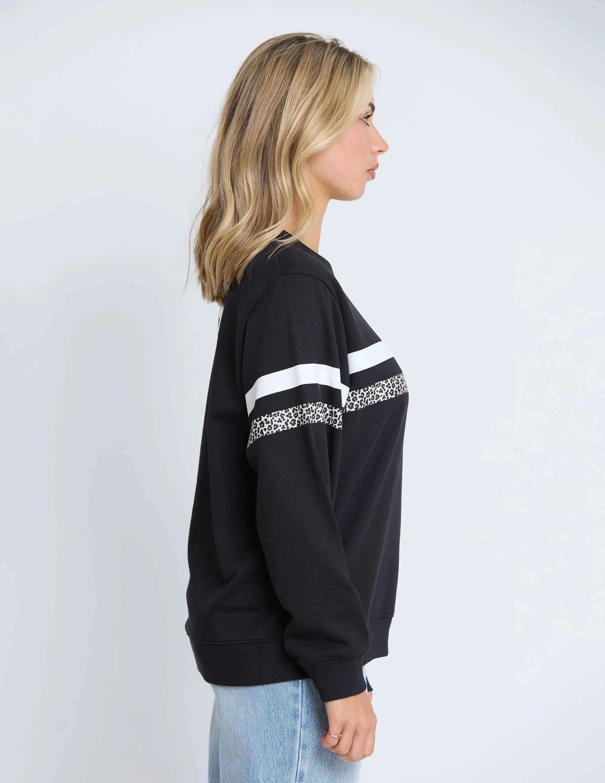 BLACK LEOPARD CLASSIC SWEATER