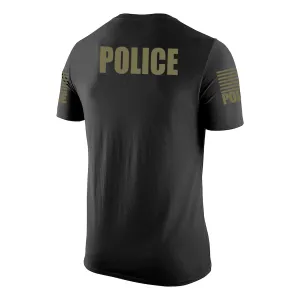 Black Police Men's Shirt - Short Sleeve (Green)