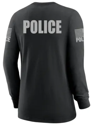 Black Police Women's Shirt - Long Sleeve (Gray)