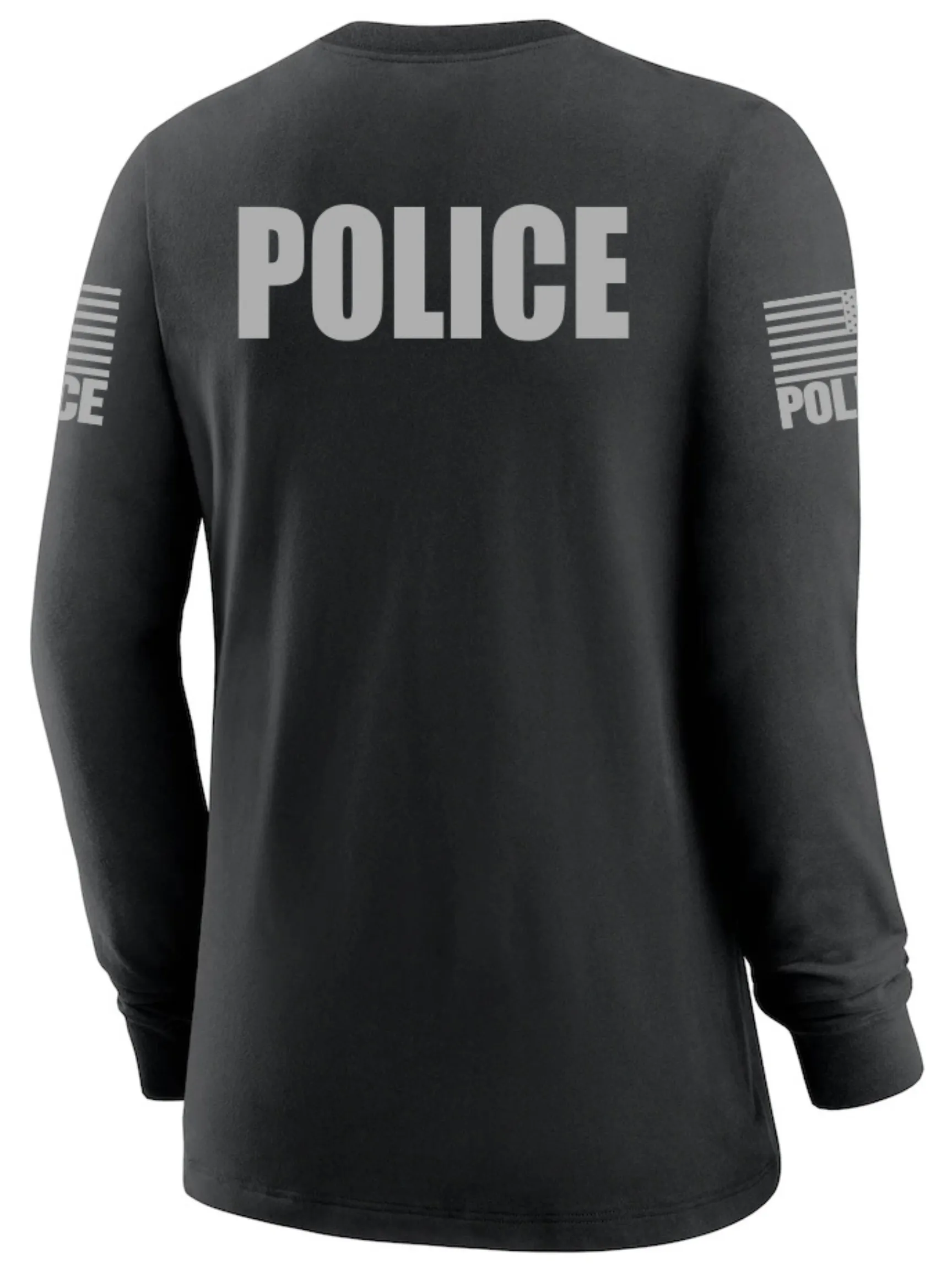 Black Police Women's Shirt - Long Sleeve (Gray)