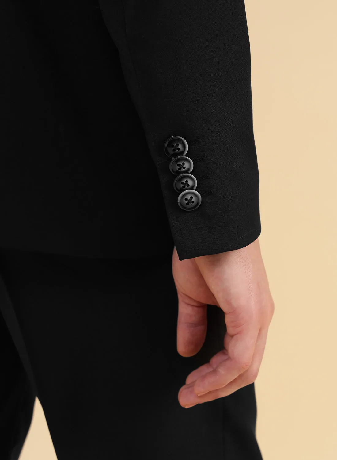 Black Poly wool Jacket