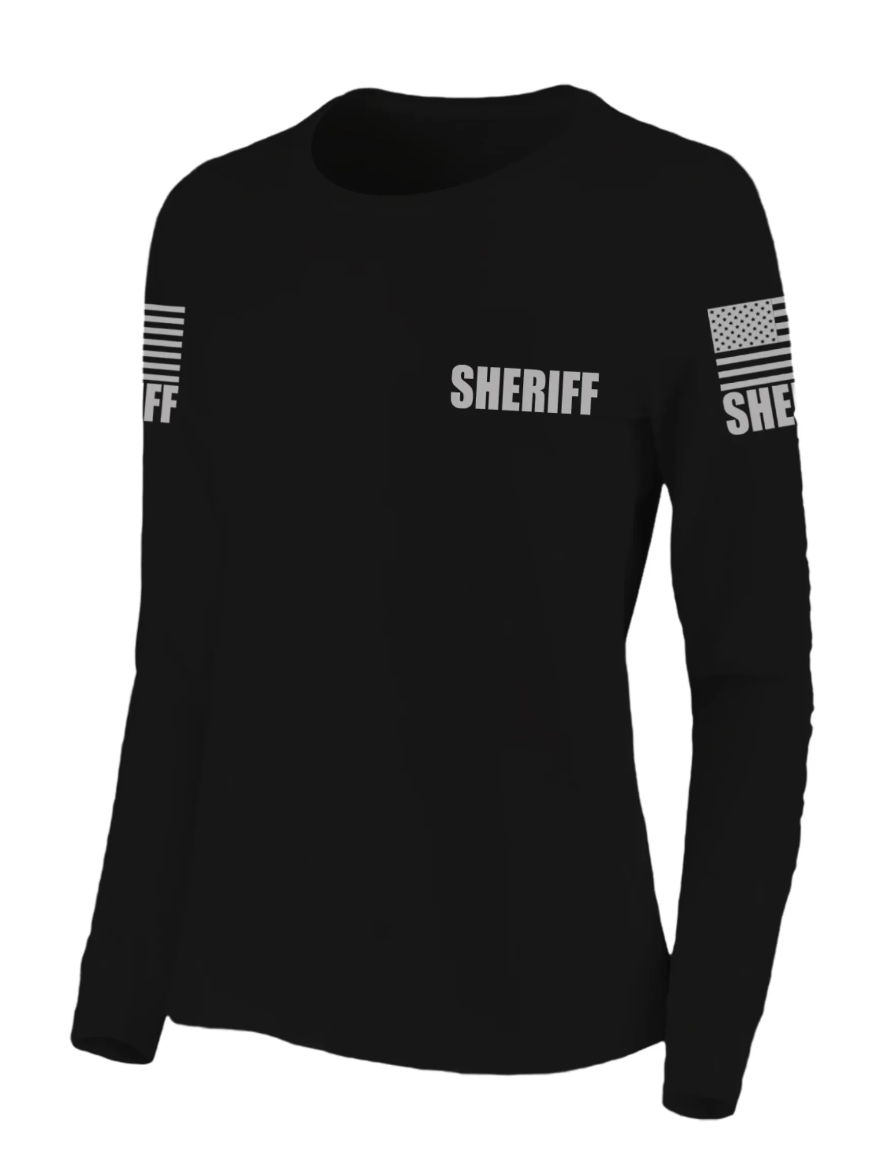 Black Sheriff Women's Shirt - Long Sleeve (Gray)