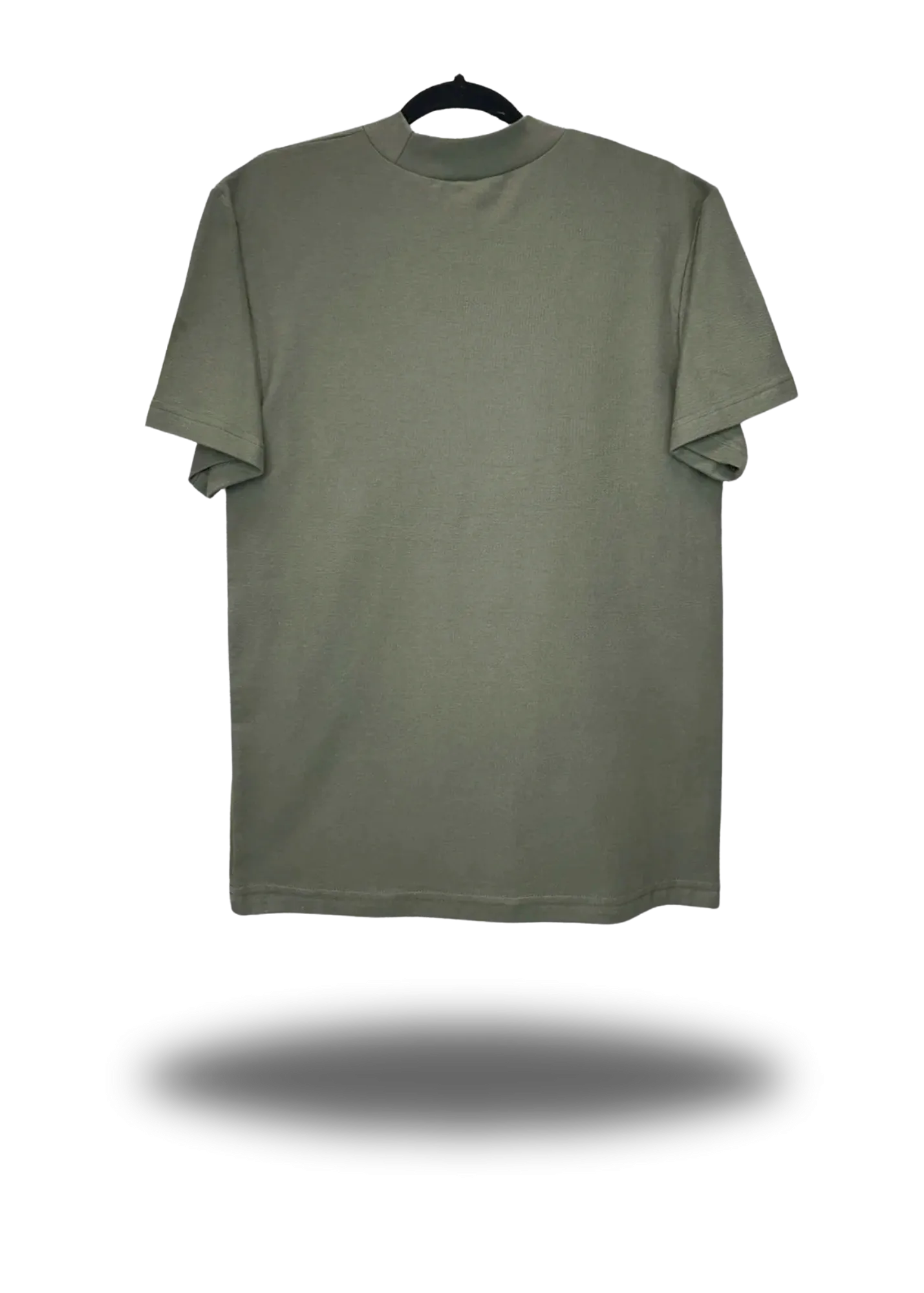 BLANK LIEUTENANT GREEN MOCK NECK TEE