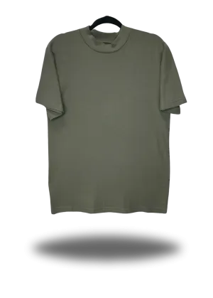 BLANK LIEUTENANT GREEN MOCK NECK TEE
