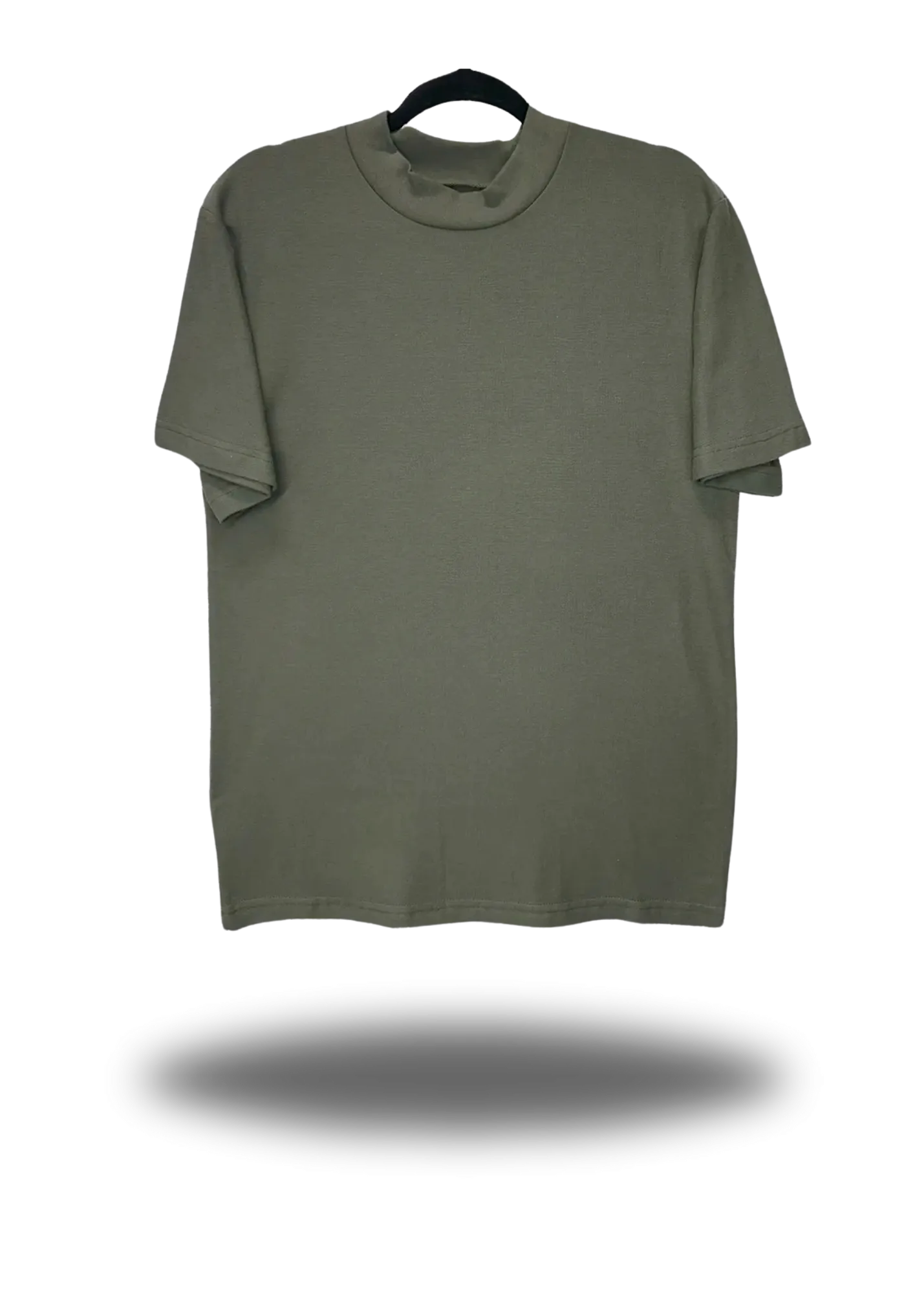 BLANK LIEUTENANT GREEN MOCK NECK TEE