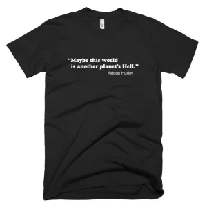 Bleak "Aldous Huxley" Unisex Tee in White Type