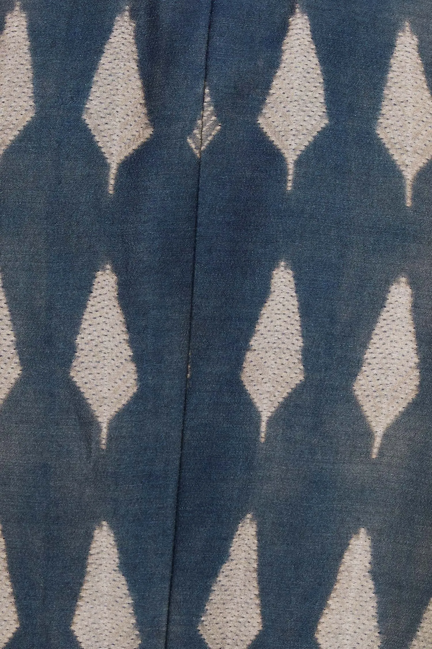 Blue Shibori Silk Nehru Jacket Bandhgala Waistcoat Bandi
