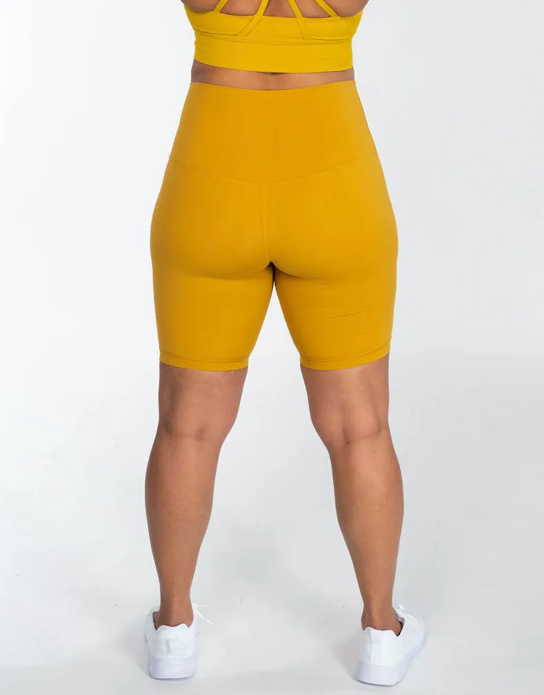Bold Biker Shorts - Mimosa Yellow