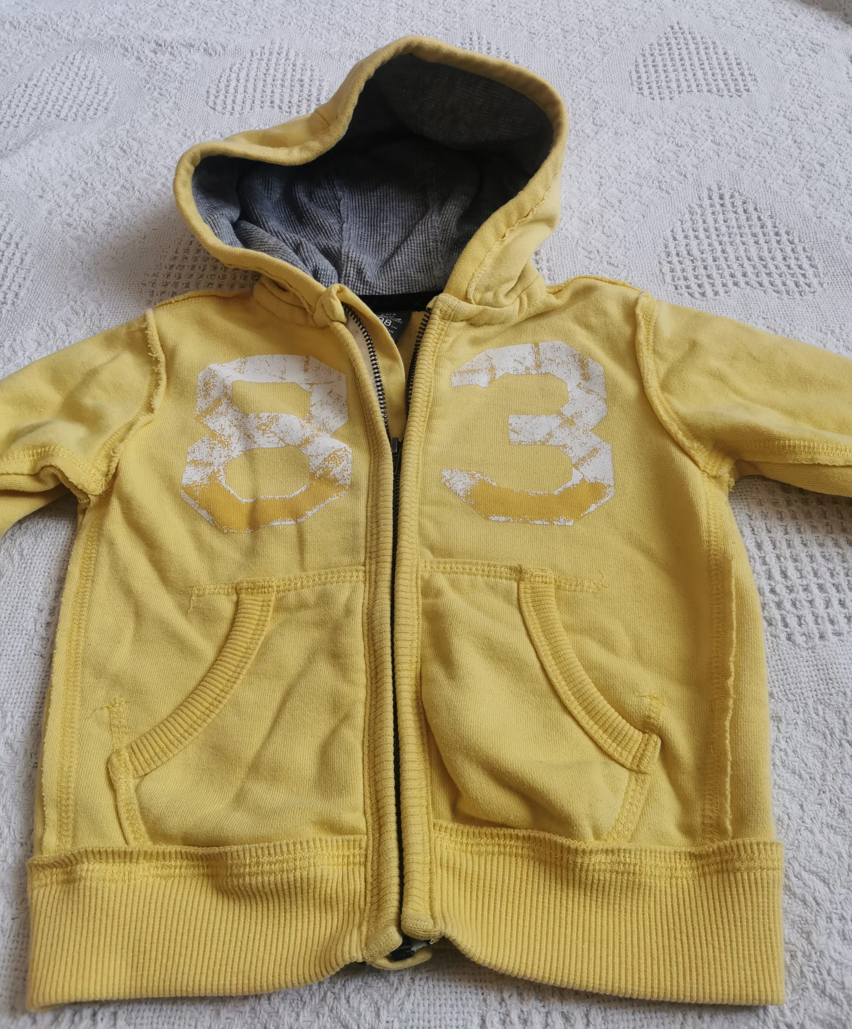 BOY SIZE 2/3 YEARS - ZARA Kids, Vintage Style Zippered Hoodie VGUC B29