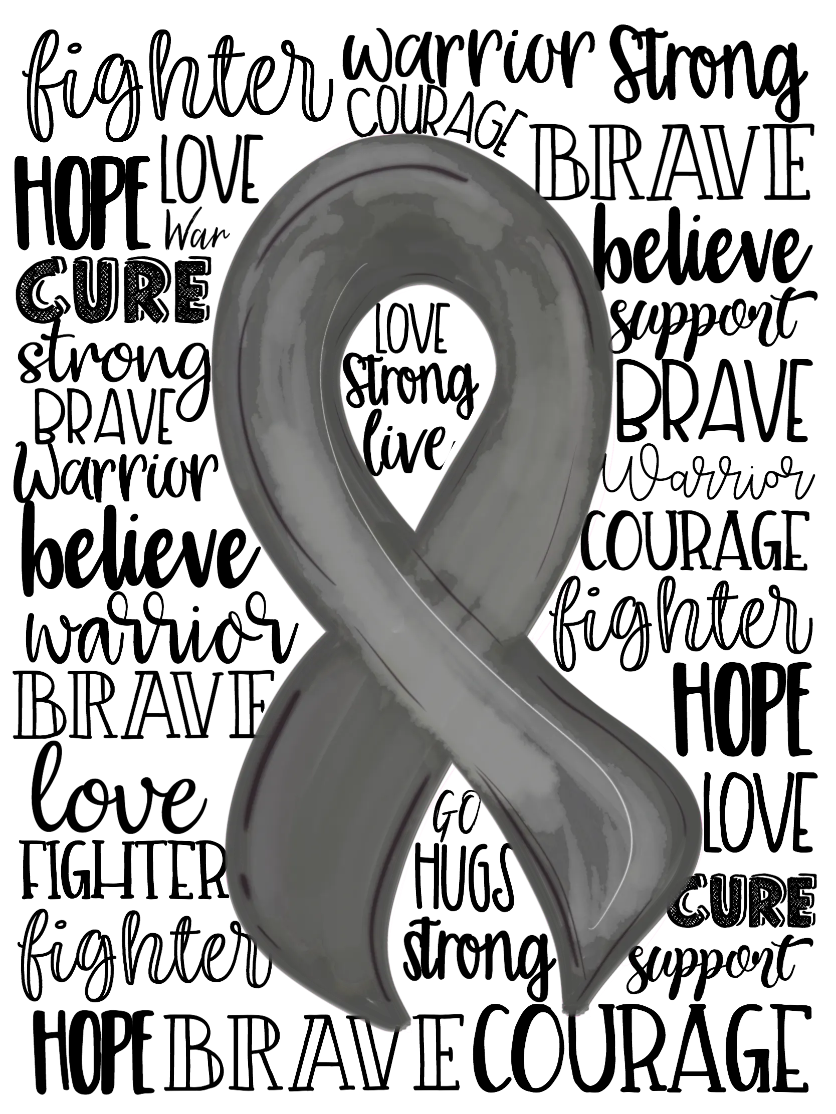 {Brain Cancer Awareness Ribbon}