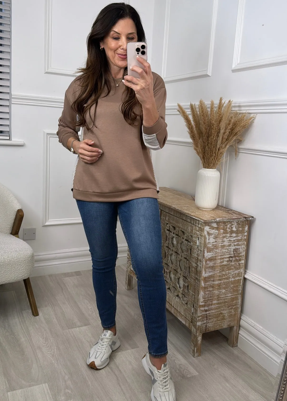 Bridget Taupe Dual Style Sweatshirt