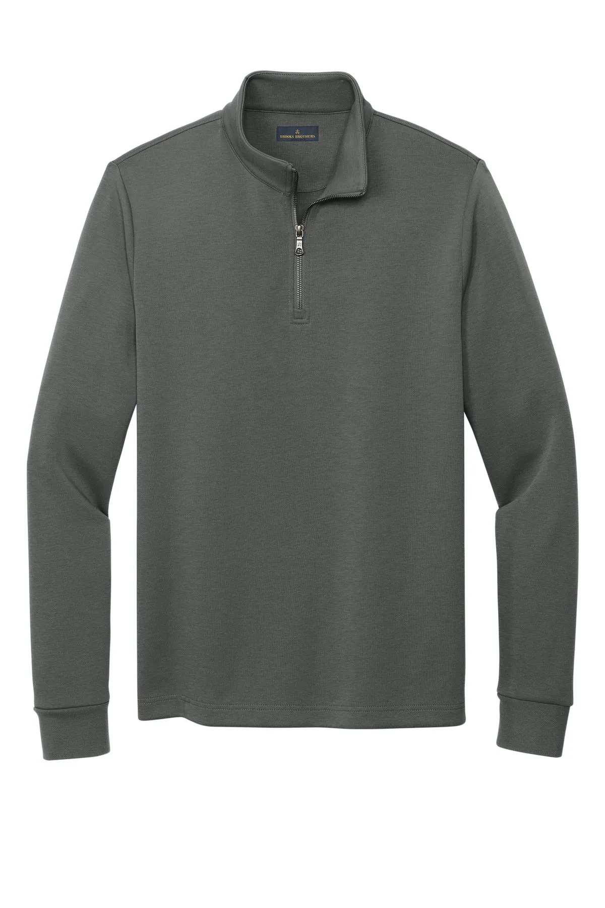 Brooks Brothers Double-Knit 1/4-Zip BB18206 Windsor Grey