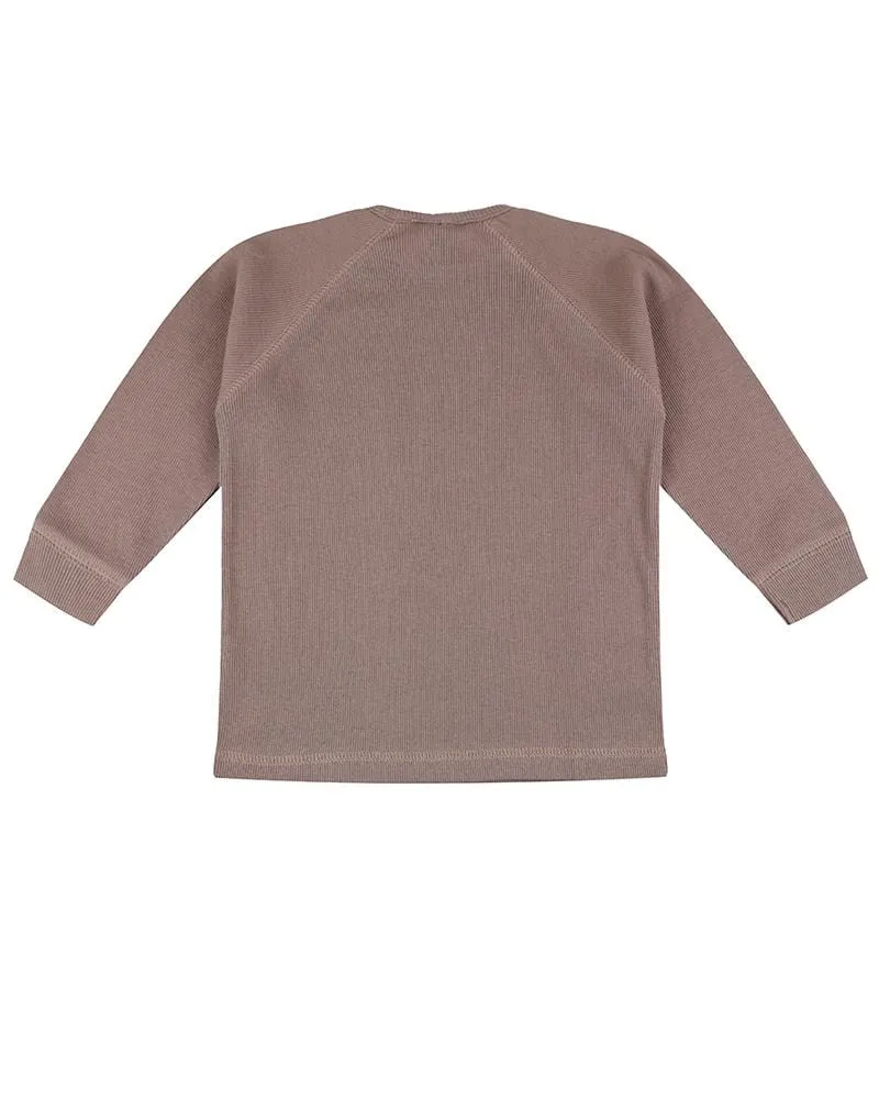 Brown Rib Top