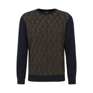 Bugatti Men's Olive Jumper Crew Neck Sweater