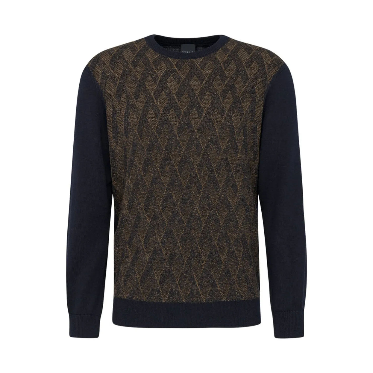 Bugatti Men's Olive Jumper Crew Neck Sweater