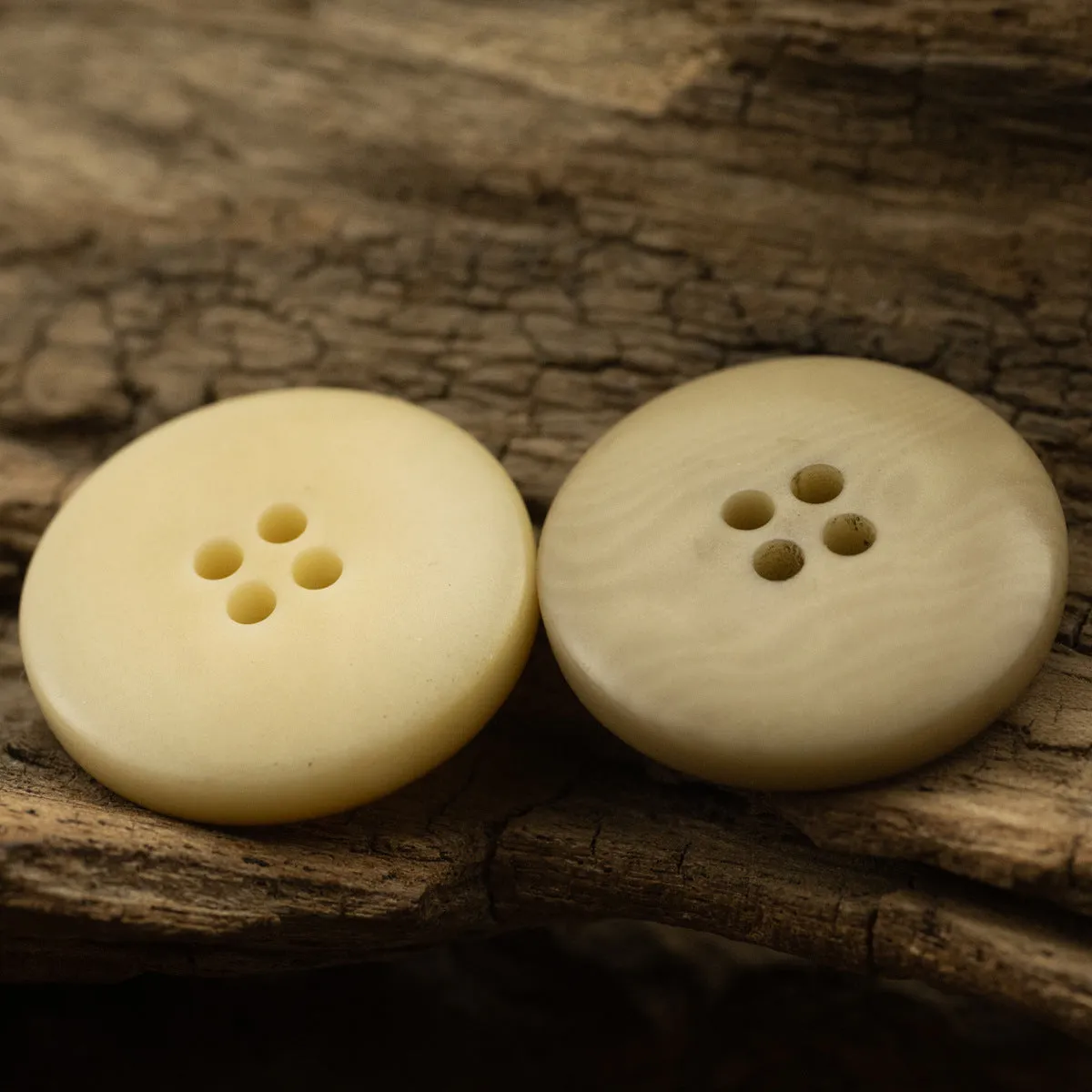 Burnt Yellow Natural Fruit Buttons for Retro Linen Shirts 10pcs
