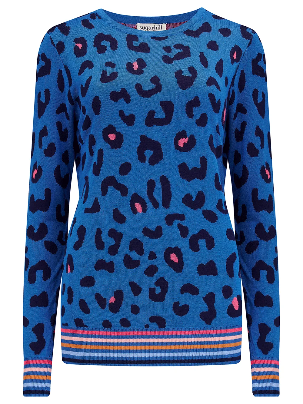 Callie Jumper - LEOPARD POP STRIPE